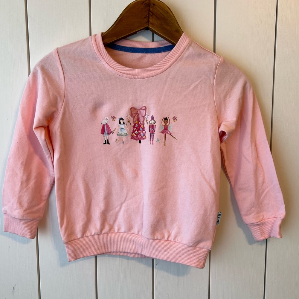 Pink Custom Toddler Ballerina Nutcracker Sweatshirt